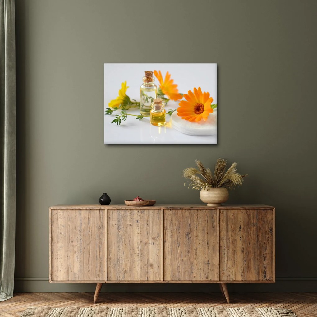 Tablou cu flori portocalii (70x50 cm)