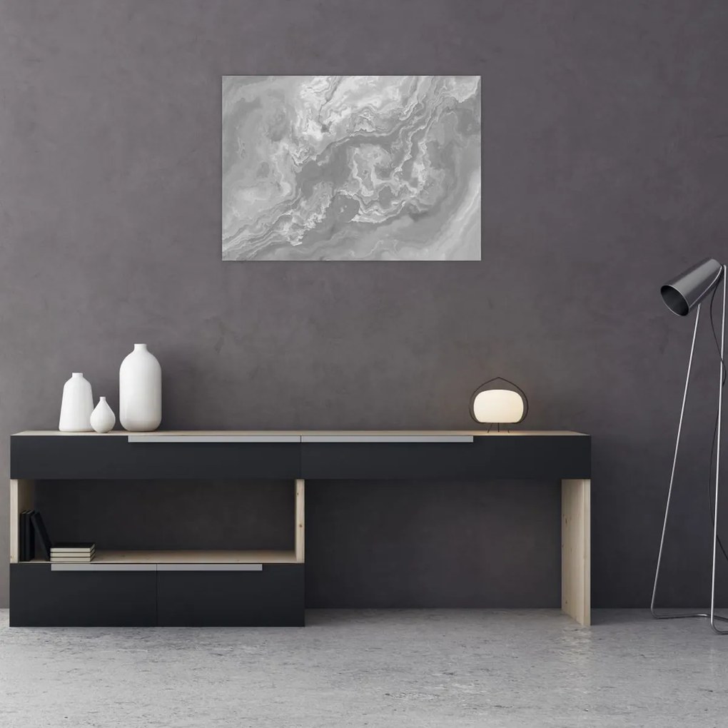 Tablou - Marmură în alb-negru (70x50 cm)