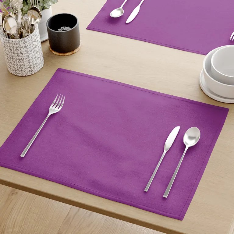 Goldea suport farfurie din bumbac - violet - 2 buc 30 x 40 cm