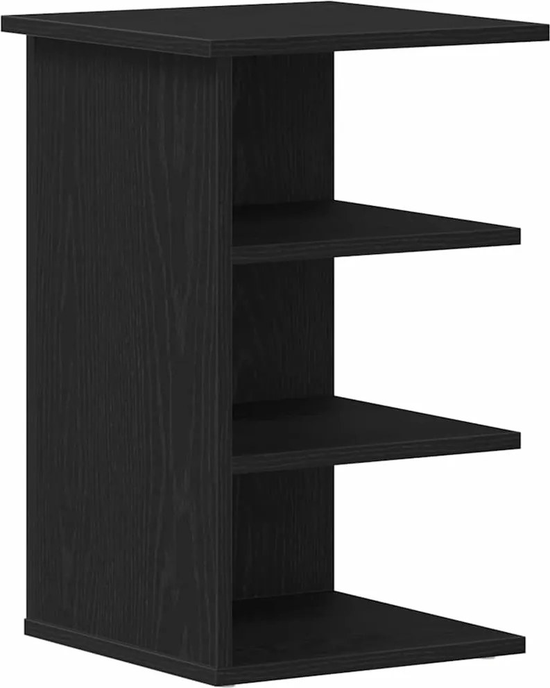 vidaXL Dulap lateral Stejar Negru 35 x 35 x 55 cm Lemn compozit