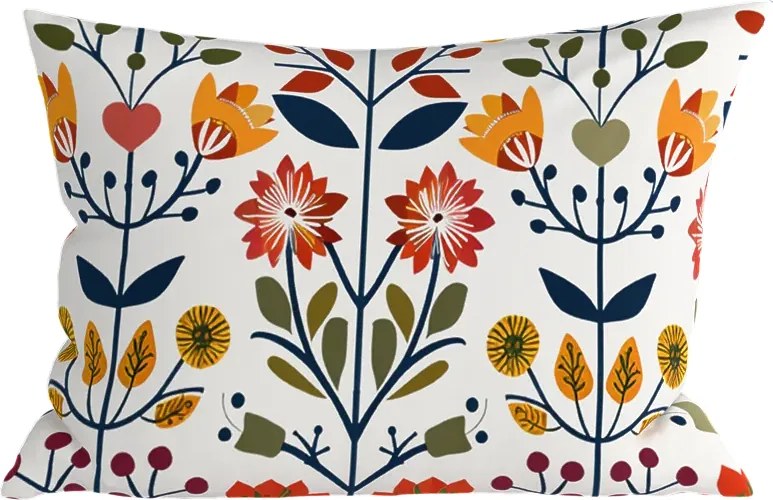 Set de lenjerie din polybumbac FOLKLORIA POLY colorat + husa de perna 50 x 70 cm GRATUIT