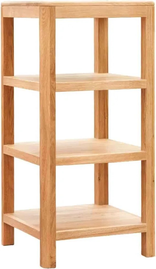 Etajeră stejar masiv cu 3 rafturi Dotti, 40 × 83 × 40 cm
