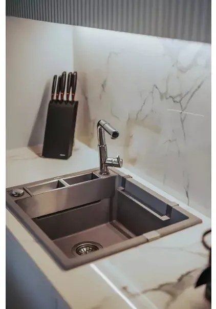 Set accesori chiuveta Deante Magnetic inox periat