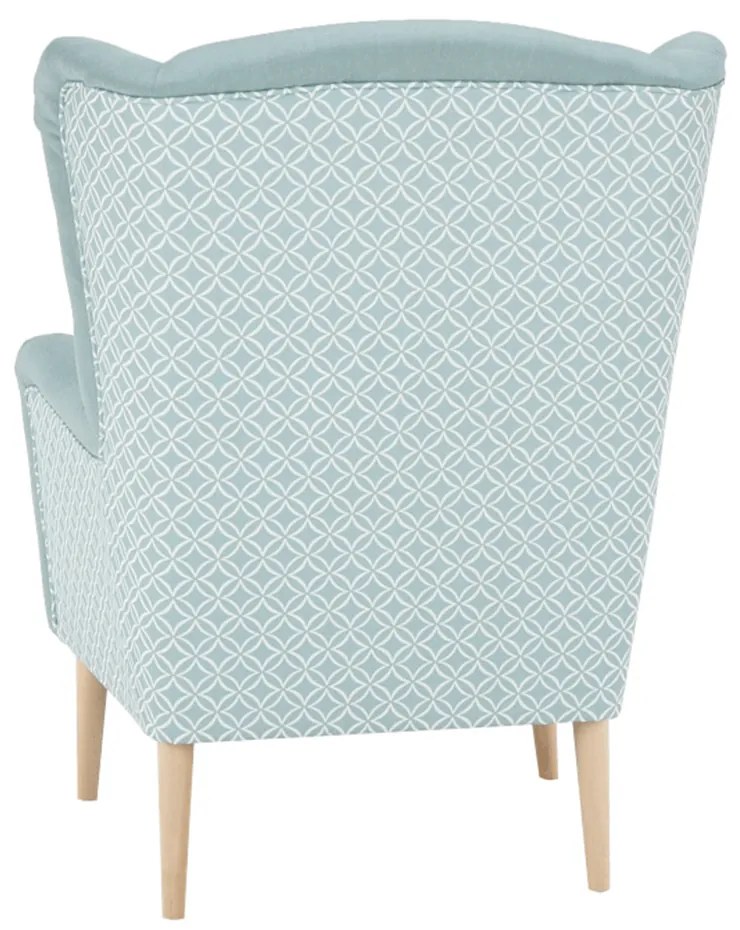 Scaun de design, ţesătură mentol/model, BELEK