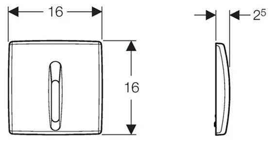 Set de instalare Geberit Prepack pentru pisoar cu senzor si clapeta alba