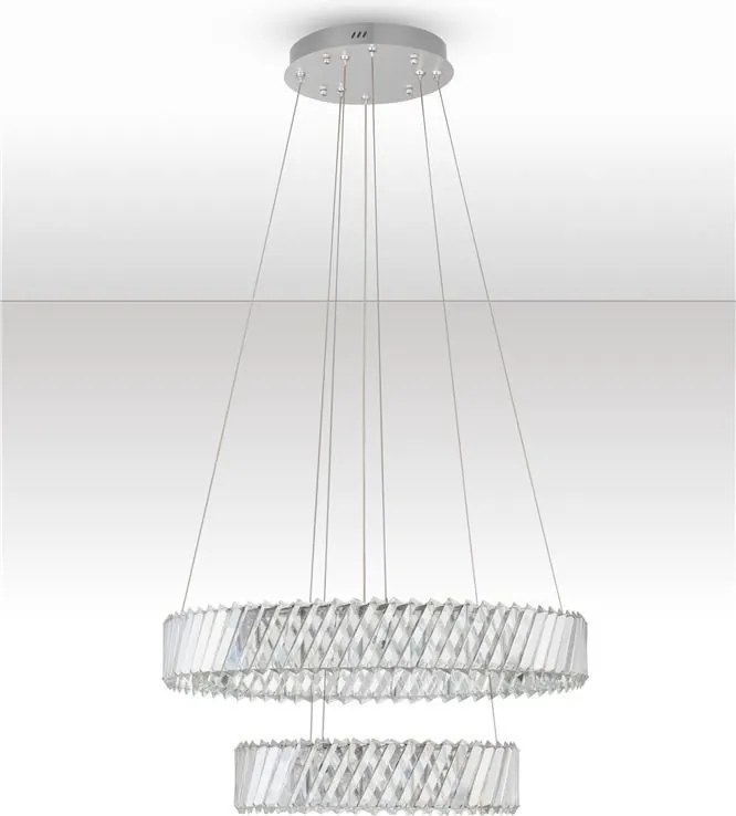 Lustra suspendata LED, cristale sticla ARIETTA 60cm