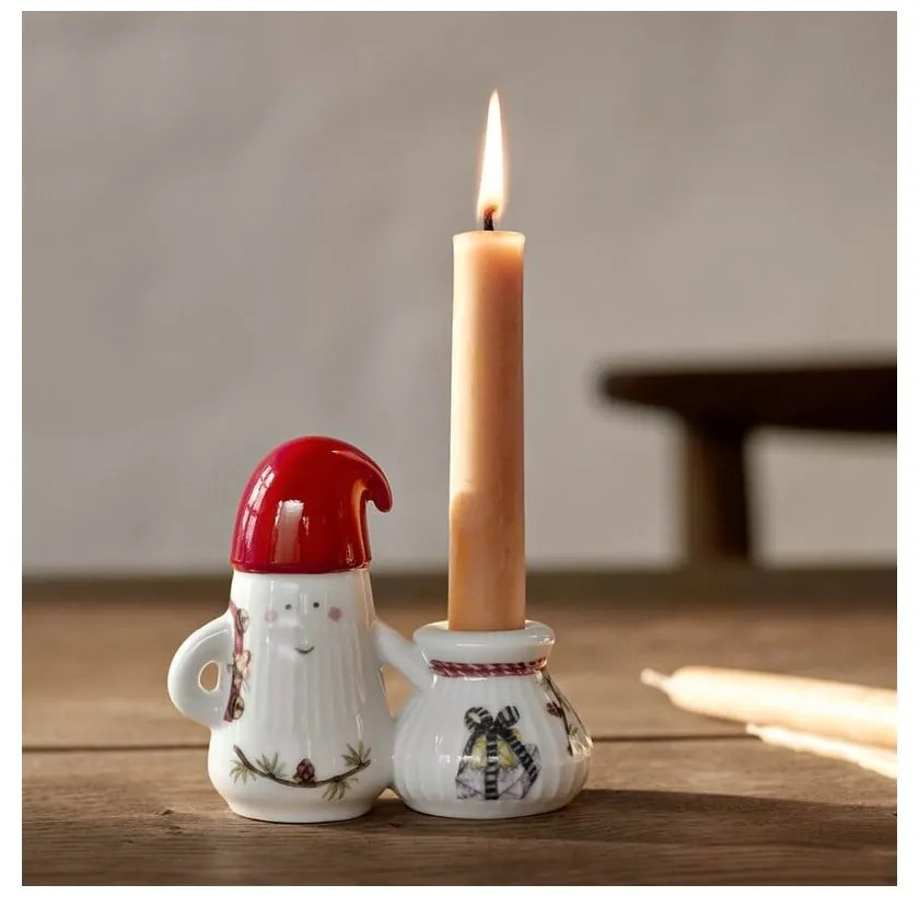 Sfeșnic din ceramică cu model de Crăciun Hammershøi Christmas Father Elf – Kähler Design