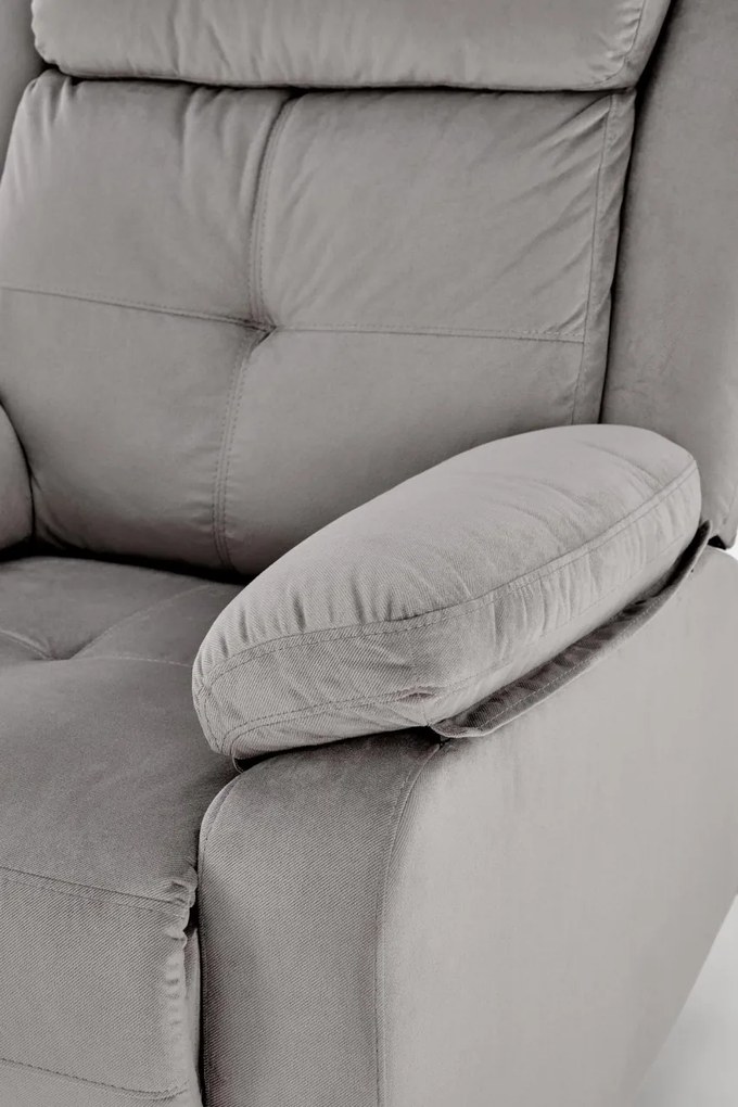 Fotoliu recliner Loris stofa gri H105 cm