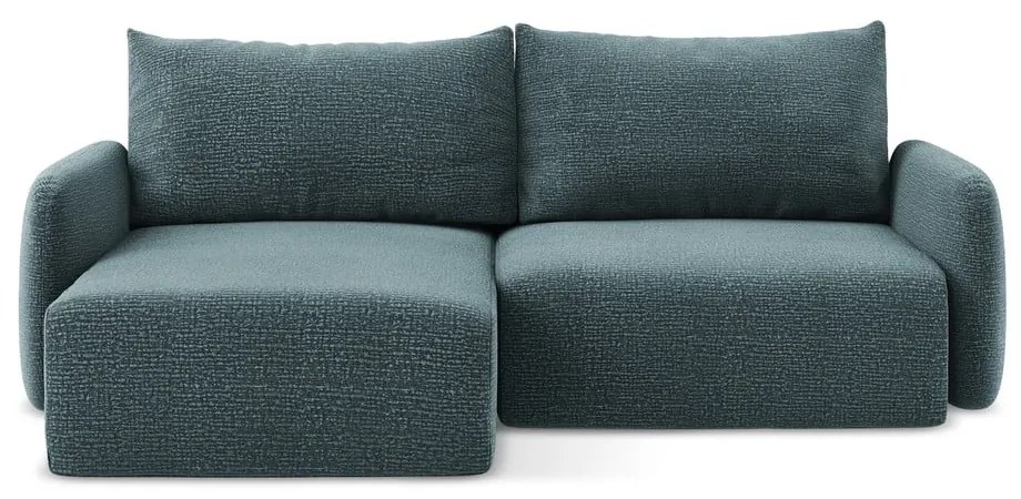 Colțar turcoaz extensibil/cu spațiu de depozitare (cu colț pe partea stângă) Kalena – Makamii