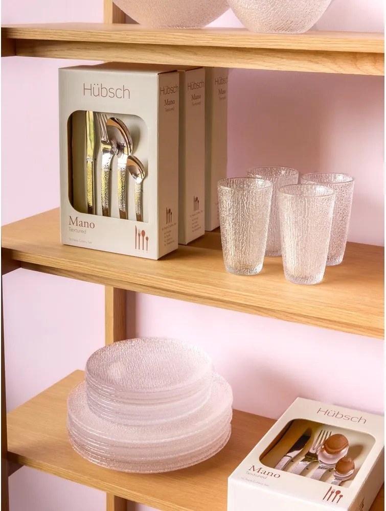 Tacâmuri argintii din oțel inoxidabil 16 buc. Mano – Hübsch