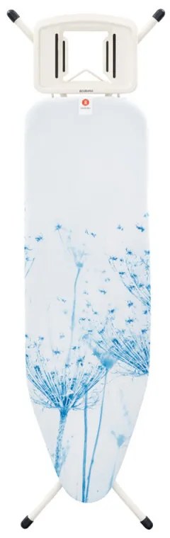 Masa de calcat Brabantia B 90300125, 124x38 cm, 7 pozitii reglabile, Suport fier de calcat, Alb
