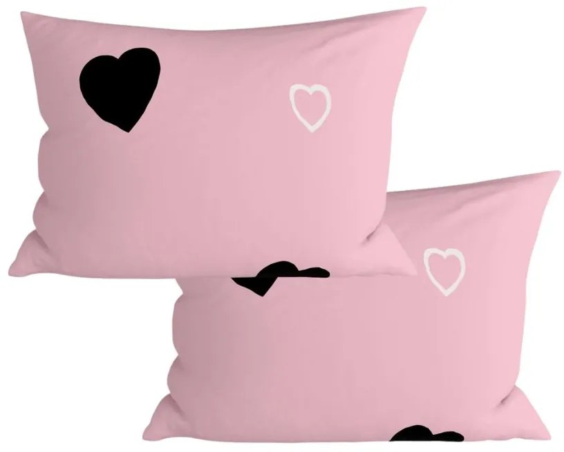 Set 2 bucati huse decorative pentru perna CORAZON BLEND 50x70 cm, roz