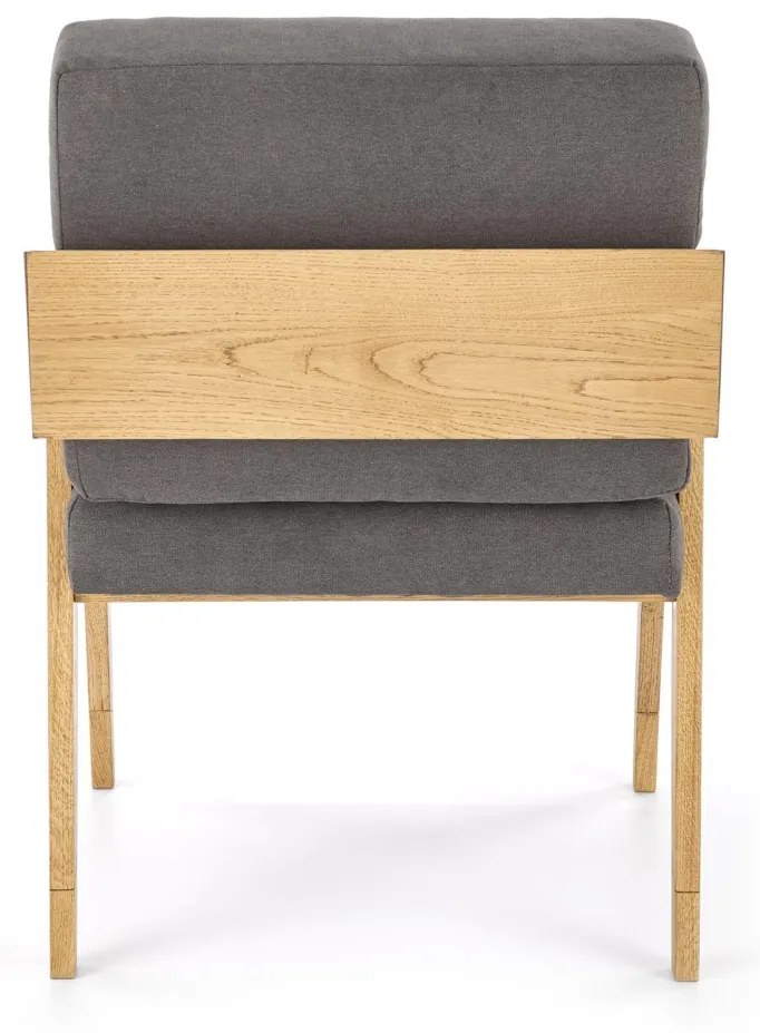 Fotoliu tapitat Freedom gri inchis - H90 cm