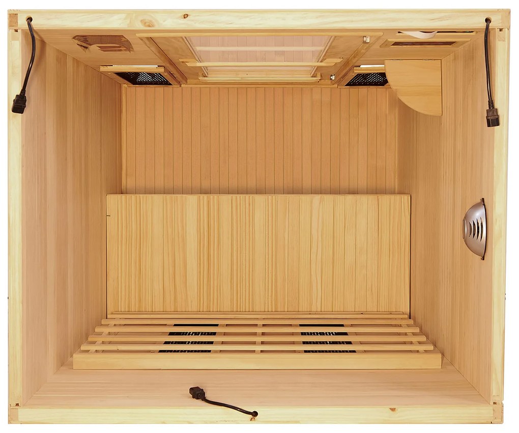 Infračervená sauna/ tepelná kabína Oslo s keramickými radiátormi a drevom Hemlock