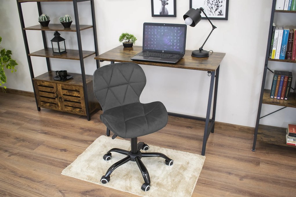 OFERTA Scaun de birou gri NOTO VELVET II. calitate