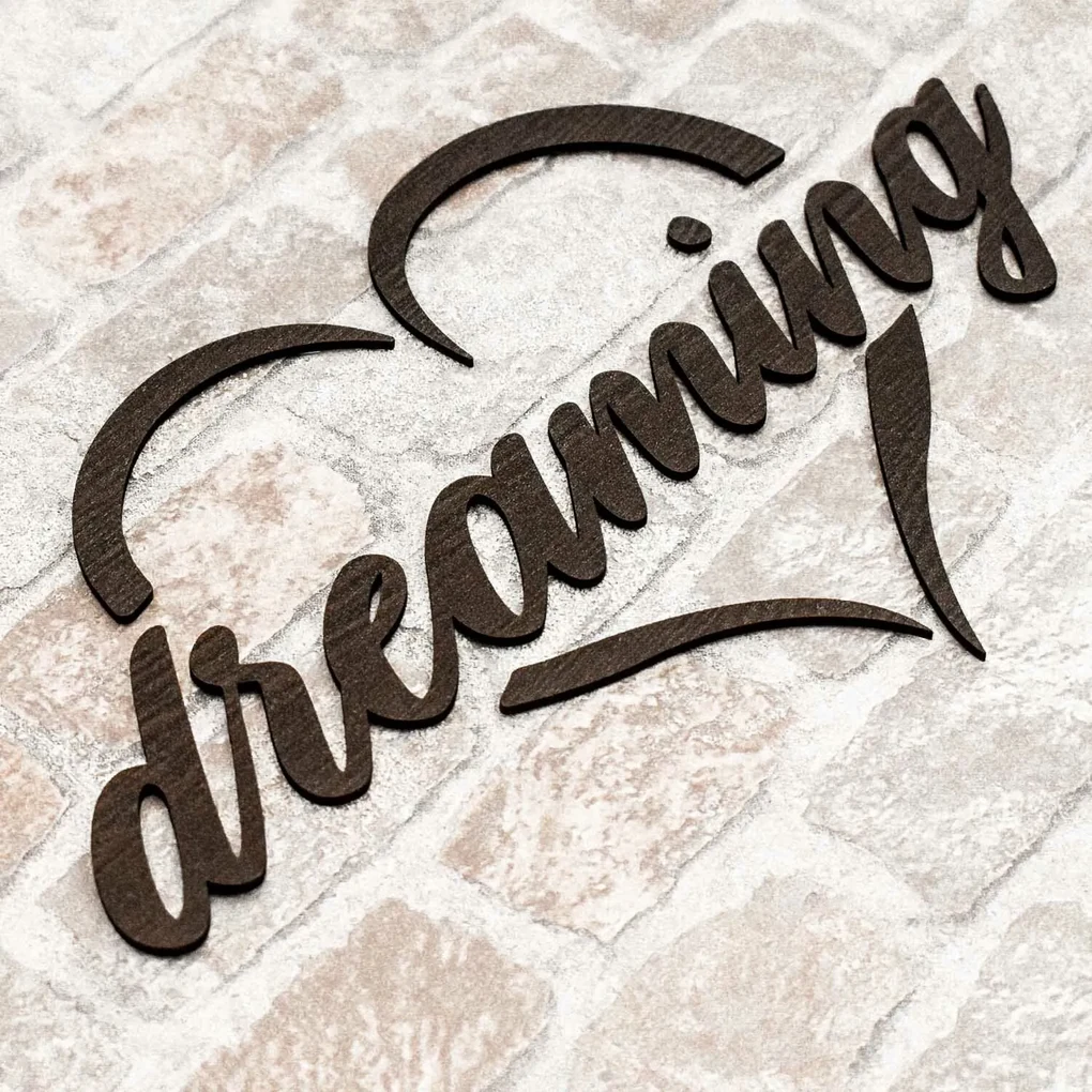 DUBLEZ | Decorațiune de perete cu mesaj motivațional - Never Stop Dreaming