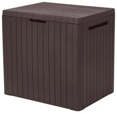 Lada depozitare de gradina, maro, 113 L, 58x44x55 cm, Keter Box City