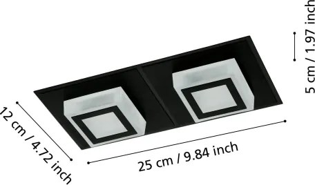 Eglo 99362 - Plafonieră LED MASIANO 2xLED/3,3W/230V