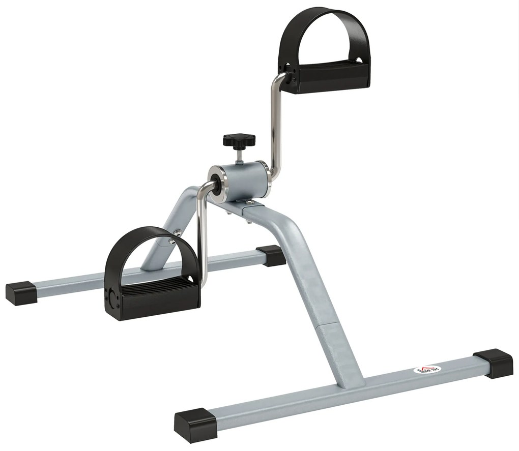 HOMCOM Mini bicicleta de apartament pentru casa si birou, bicicleta de exercitii cu pedale, portabil, 40 x 53 x 29 cm, gri | Aosom Romania