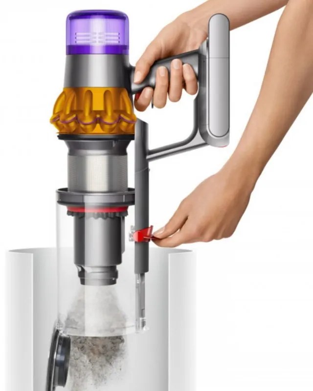 Aspirator vertical Dyson V15 Detect Abseolute, 660W, 0.76 l, 60 min autonomie, Senzori, 3 moduri, LCD, Gri