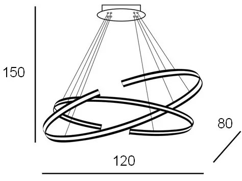 Azzardo AZ3356 - Lustră LED dimabilă pe cablu ALESSIA LED/100W/230V