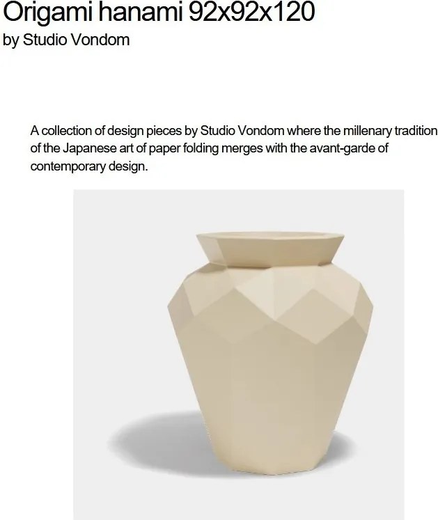 Ghiveci plante design decorativ modern exterior/interior ORIGAMI HANAMI 92x92x120cm