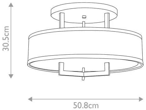 Hinkley HK-HAMPTON-SF-BB Plafonieră HAMPTON, 3 x E27, 60 W, 230 V, Ø 50,8 cm, finisaj auriu