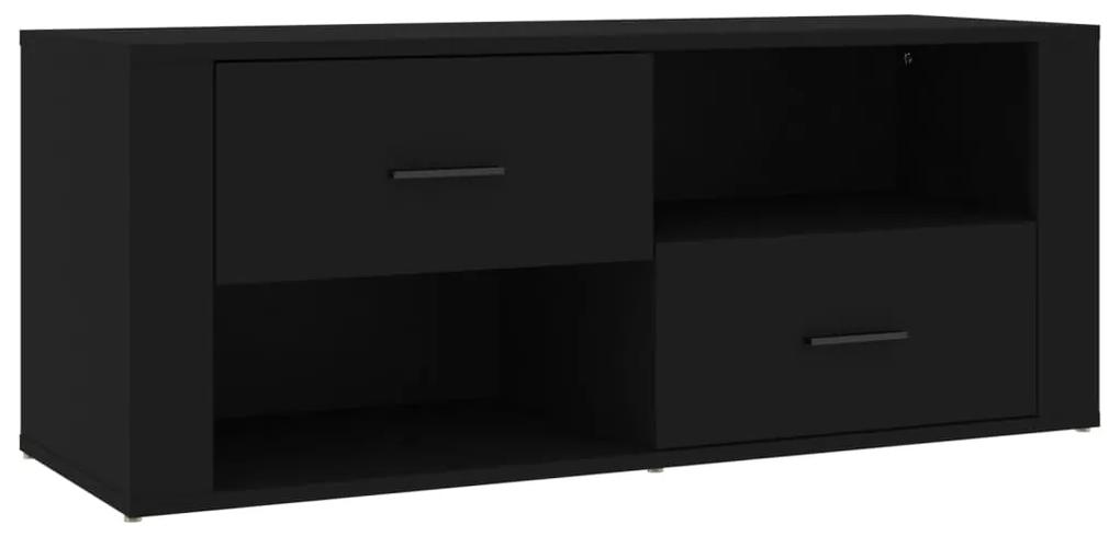 823100 vidaXL Comodă TV, negru, 100x35x40 cm, lemn prelucrat