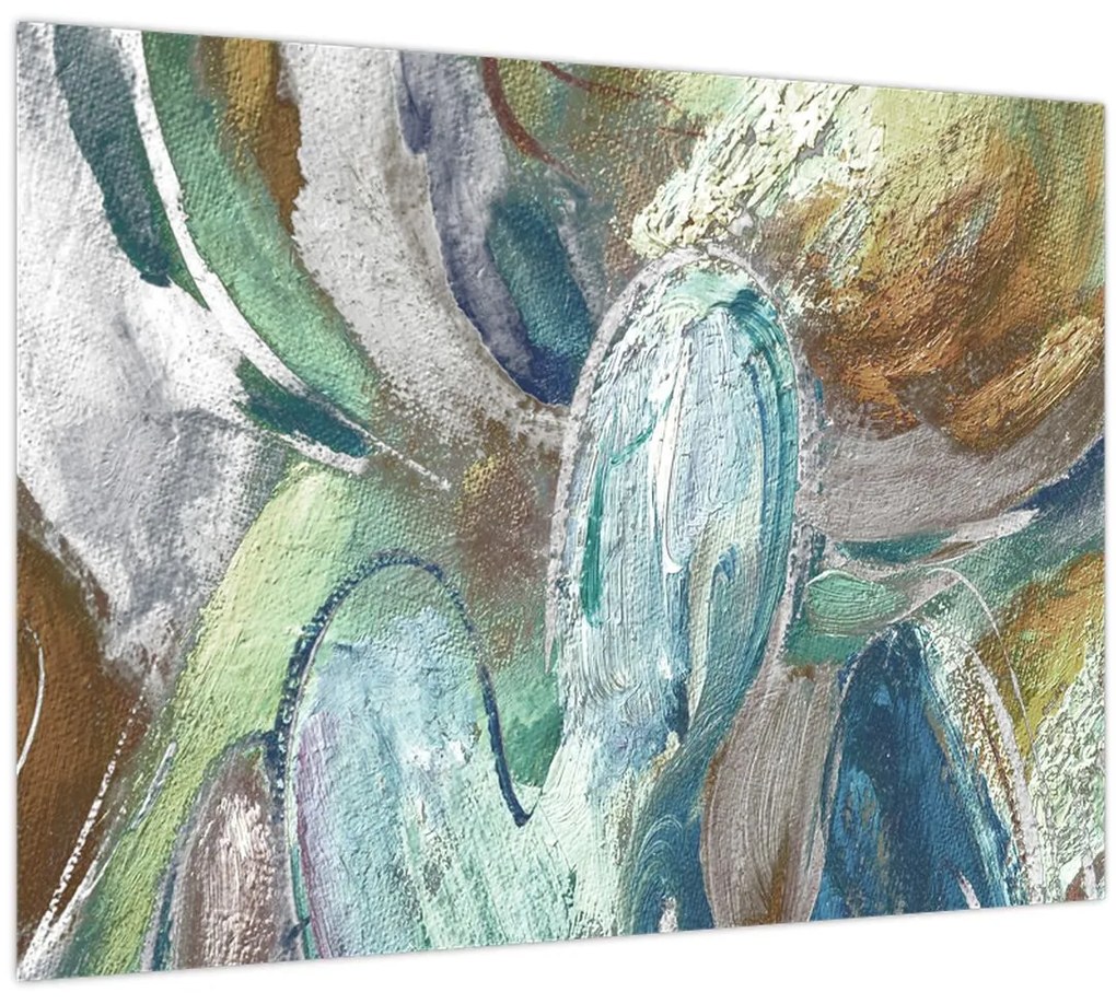 Tablou pe sticlă - Pictura figura abstractă (70x50 cm)