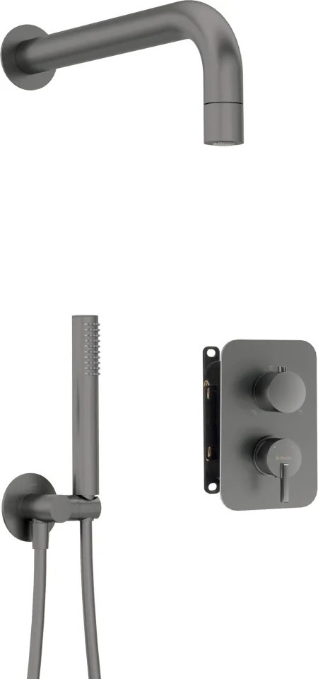 Silia Set de duș cu montare îngropată, cu BOX pentru baterie - Cu pară de duș BXYZDQSM