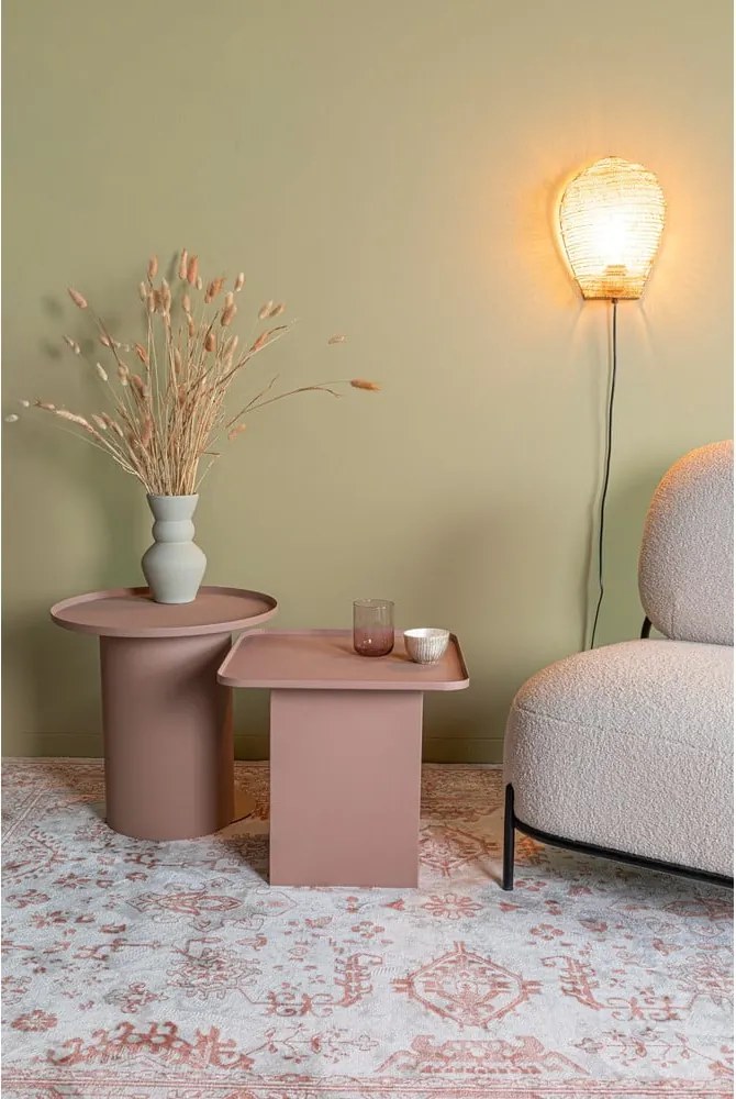 Măsuță auxiliară rotundă din metal ø 45,5 cm Sverre – White Label