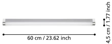 Aplică LED pentru oglindă de baie Eglo 99777 TRAGACETE LED/15,5W/230V IP44 60 cm