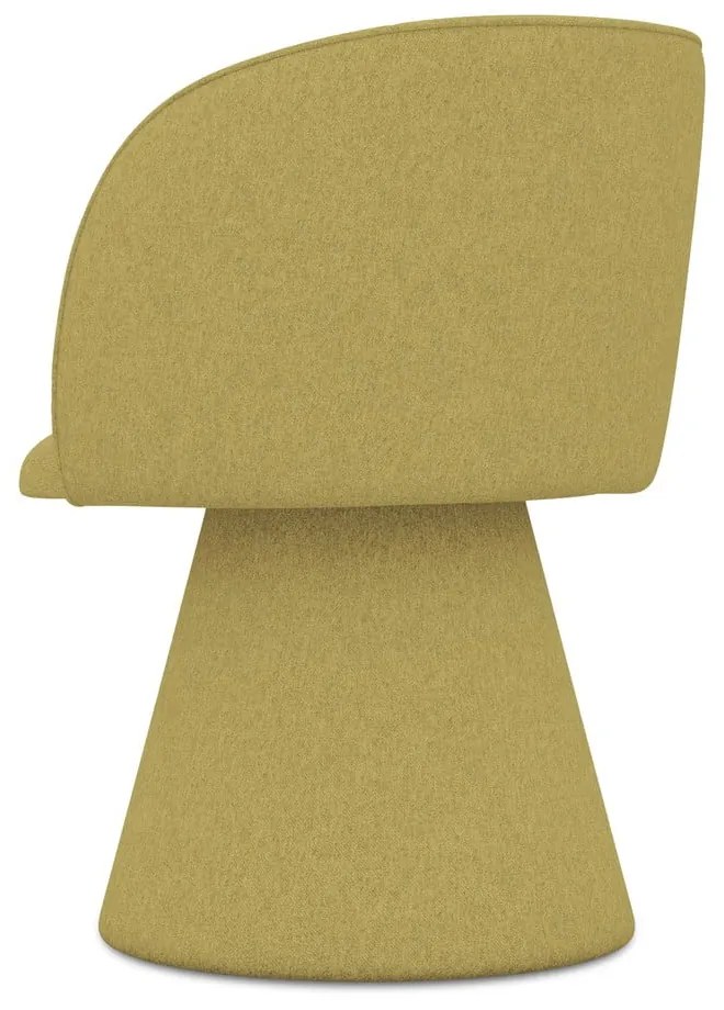 Scaun de sufragerie galben tapițat Maia – Makamii