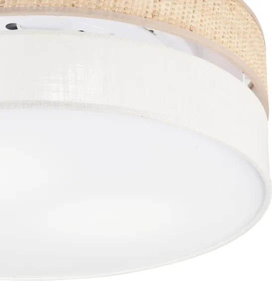Plafonieră SIRJA BOHO, 2x E27, 15W/230V, Ø 45 cm, bej/crem