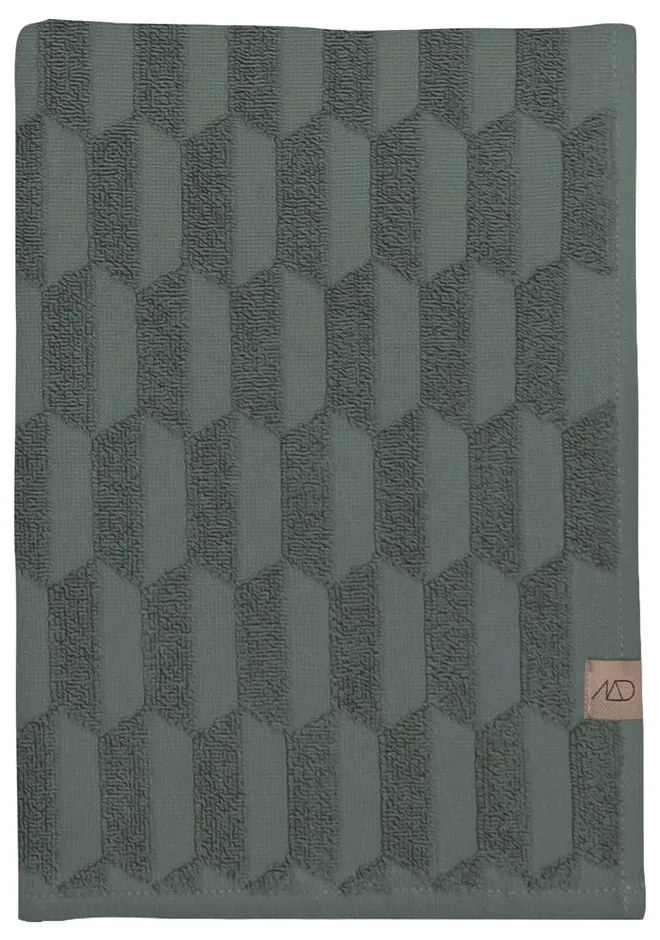 Prosop verde închis din bumbac 50x95 cm Geo – Mette Ditmer Denmark