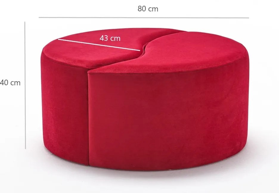 Taburet Alis Pouf Roșu