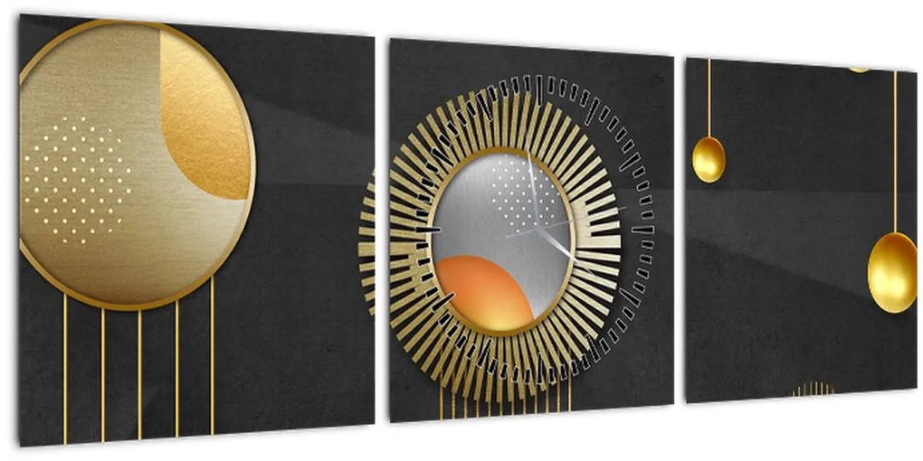 Tablou - Abstract (cu ceas) (90x30 cm)