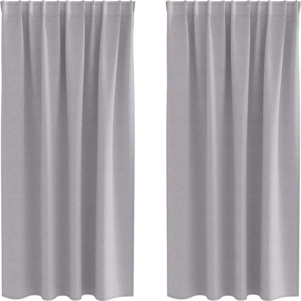 vidaXL Perdele Opaque cu Inel 2 pcs Gri Metalic 175 x 140 cm Poliester