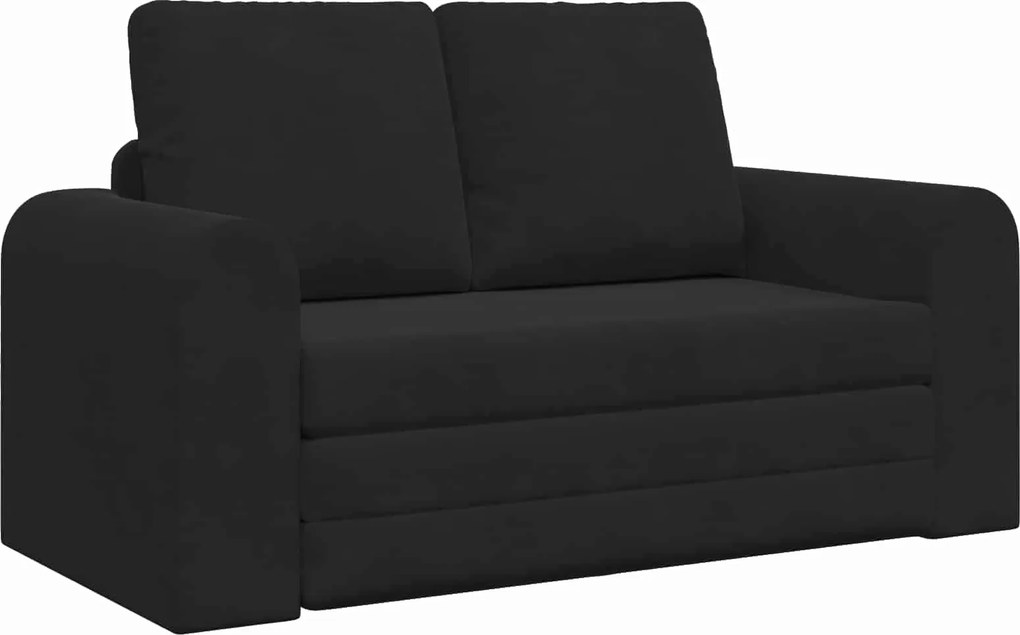 vidaXL Canapea Pliantă cu Pat Negru 148 x 71 x 83 cm Catifea