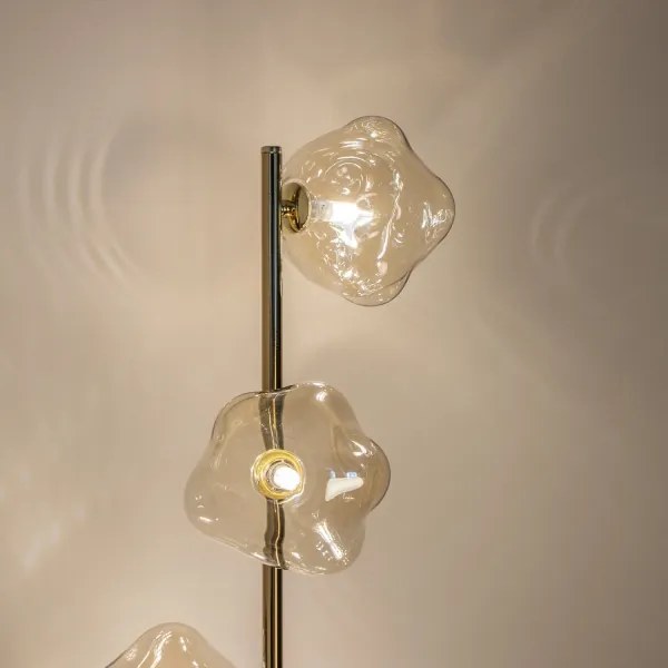 BRILAGI - Lampadar VULCANO 3xG9/8W/230V auriu/bej fumuriu