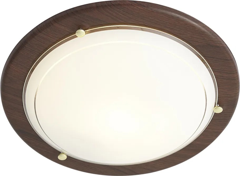 Plafonieră clasică roșie cu sticlă albă - Mesiac