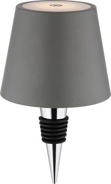 Globo 58488G-LED Lampă de masă VANNIE, reglabilă, cu control tactil, reîncărcabilă, pentru exterior, 3W/5V IP54 1800mAh gri