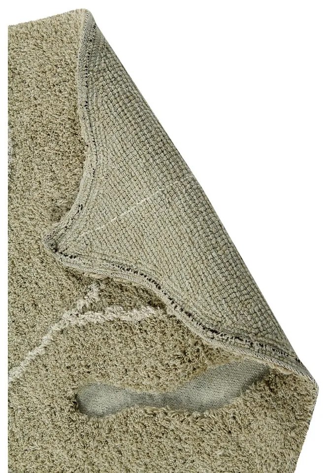 Covor pentru copii kaki lavabil/țesut manual din bumbac 120x180 cm Monstera Olive – Lorena Canals