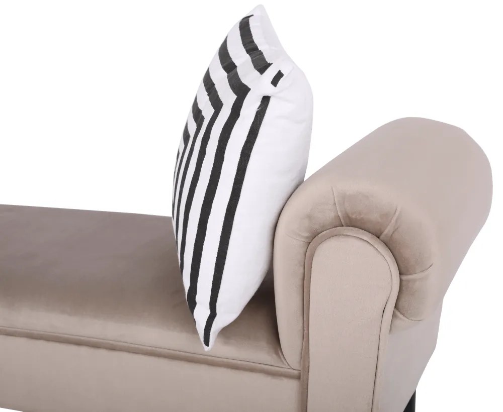 Bancă, catifea Velvet, grej/negru, BURDA