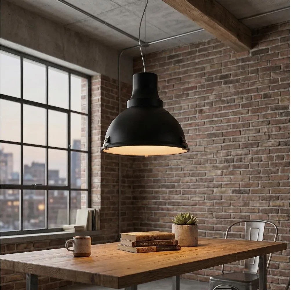 Lustră LED pe cablu INDUSTRY, 1xE27/60W/230V, neagră