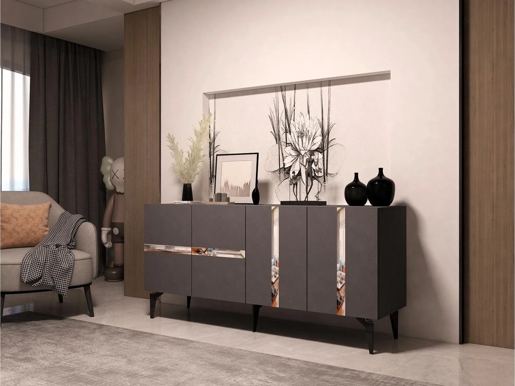 Dulap Vekika 1 (antracit + arigintiu) . 1093524
