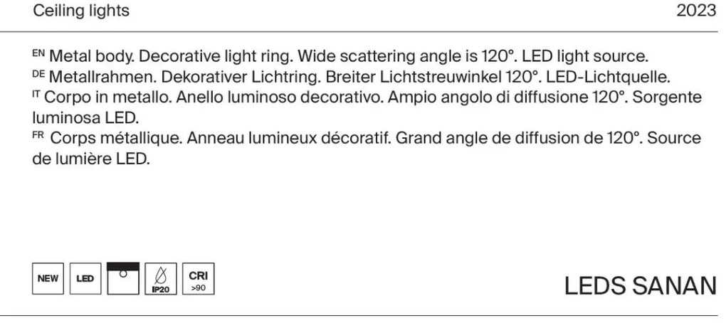 Spot LED aplicat design tehnic Orlo negru