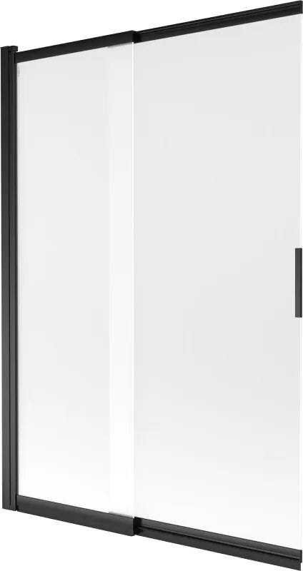 Mexen Fox paravan cadă glisant cu 2 panouri 120 x 150 cm, înghețat, negru - 891-120-002-70-30