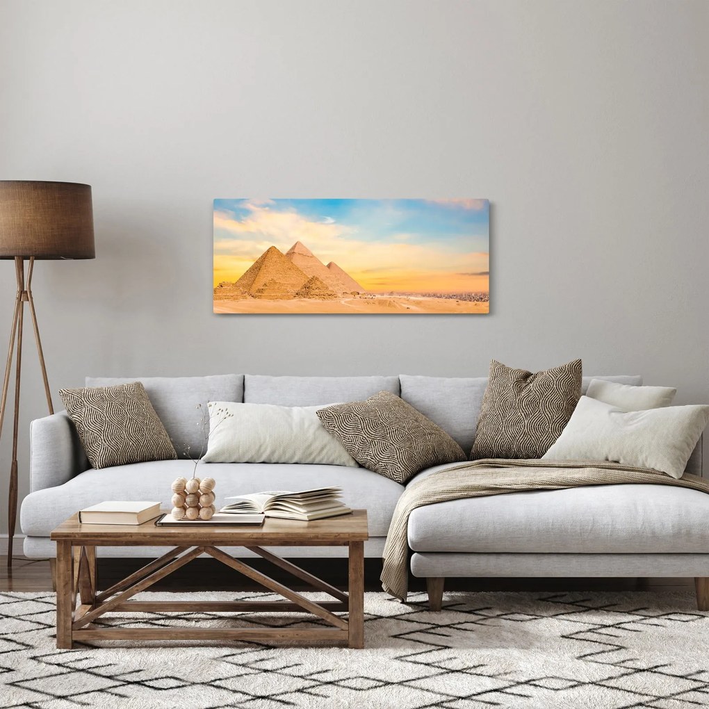 Tablou cu piramidele din Egipt (120x50 cm)