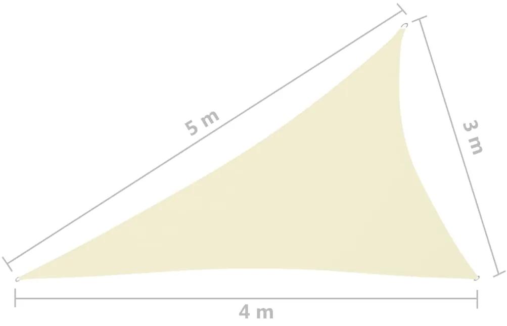 Panza parasolar, crem, 3x4x5m, tesatura oxford, triunghiular Crem, 3 x 4 x 5 m
